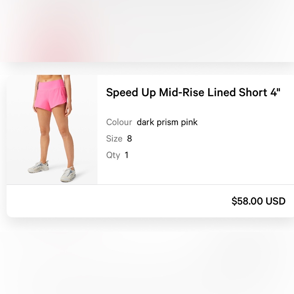 Lululemon Speed Up short